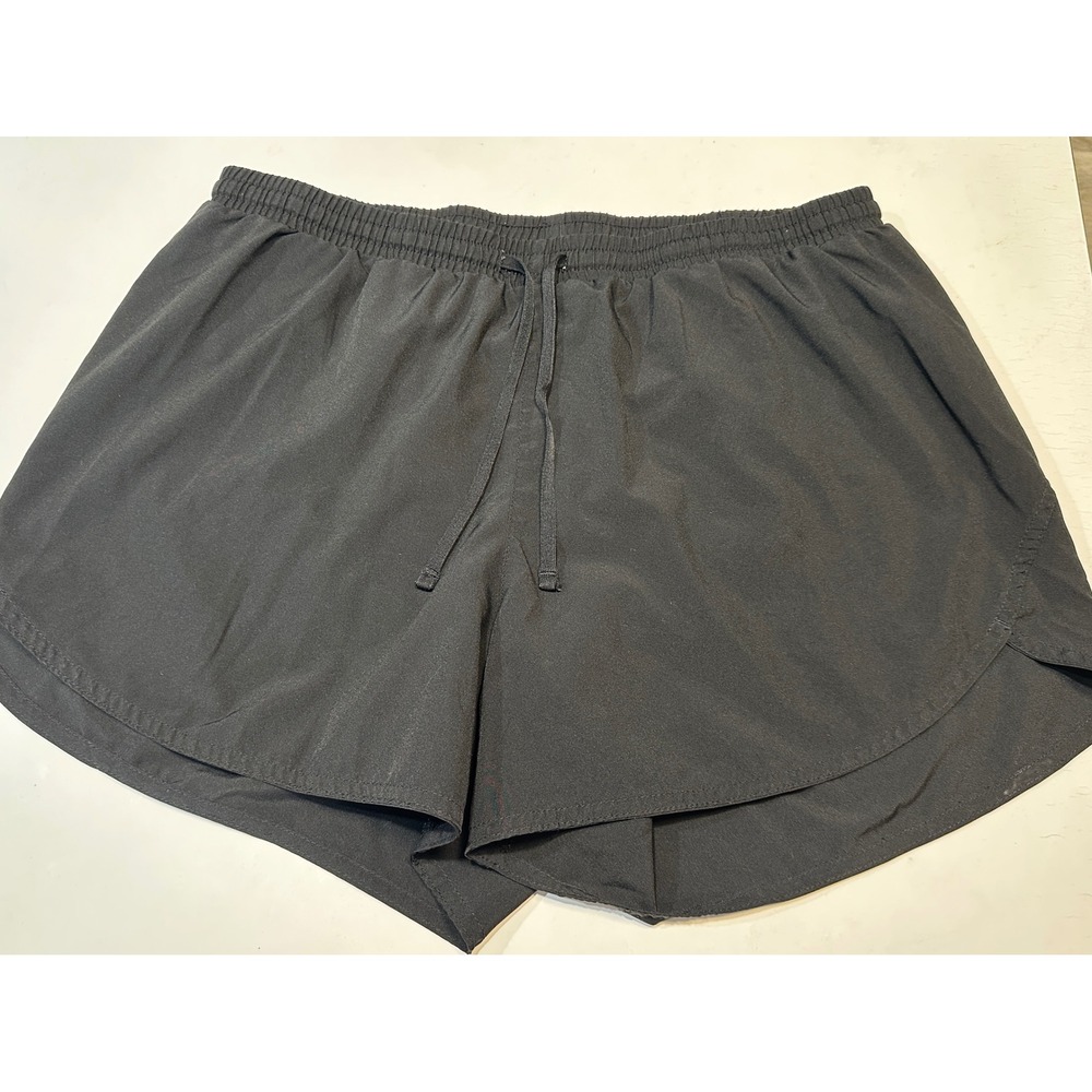 Old Navy Active Running Shorts Women L Tall Black Go-Dry Athletic Gym Workout